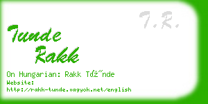 tunde rakk business card